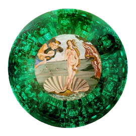 Interior table "The Birth of Venus" made of malachite